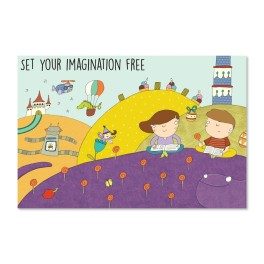 Set Your Imagination Free Wall Graphic Mural (Removable)