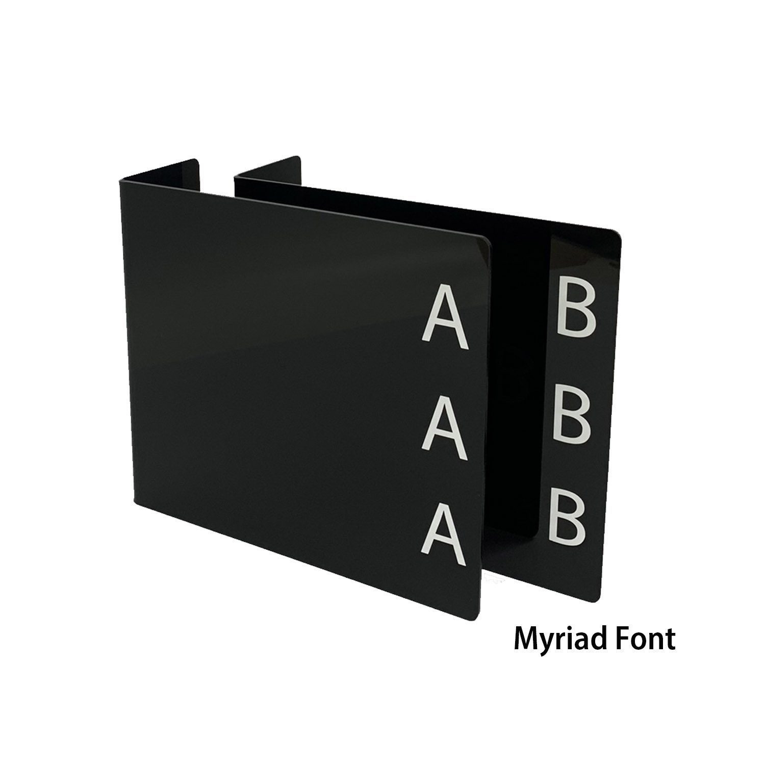 Mini Fiction Acrylic Collection Divider Starter Pack (single-sided) (Black)