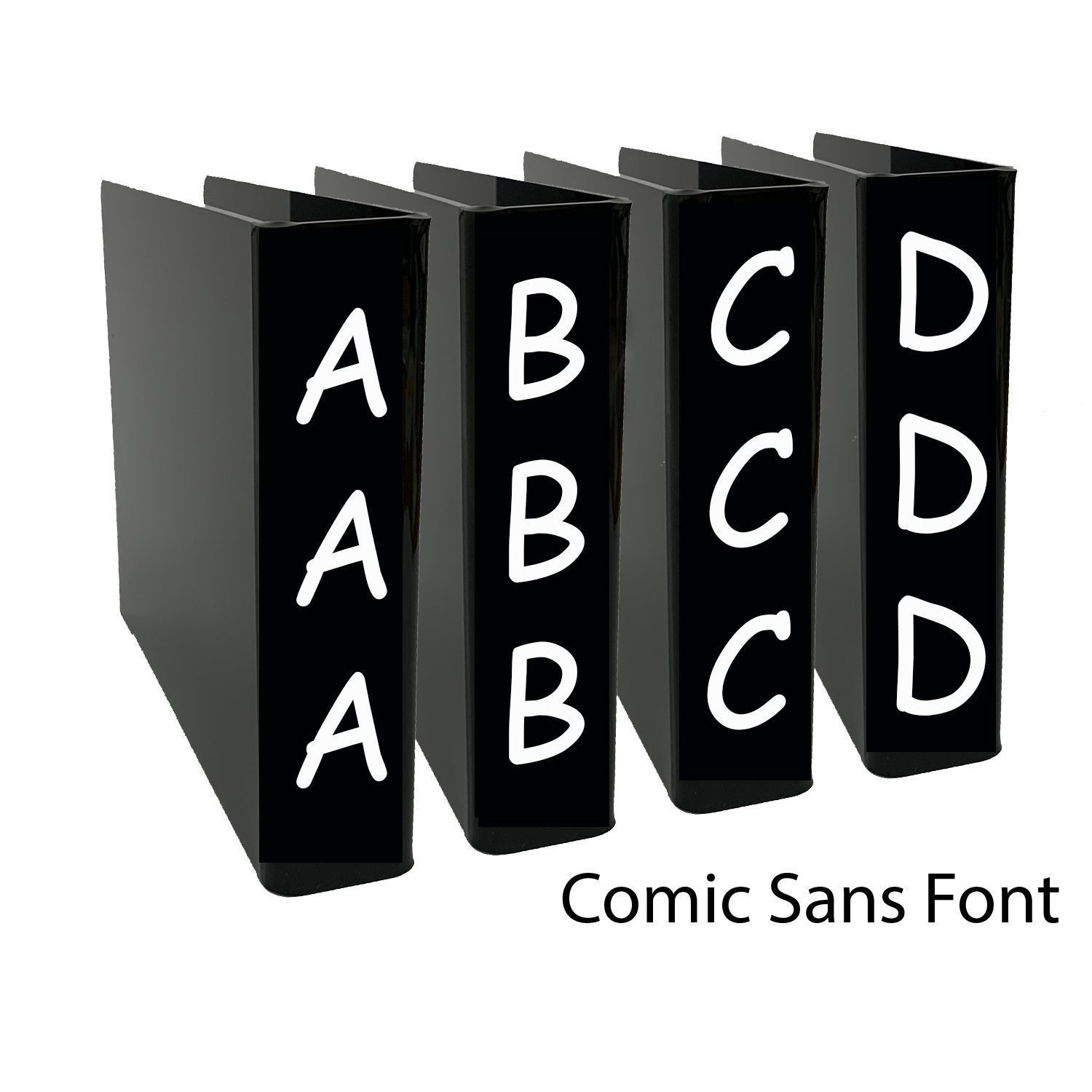 Fiction Slimline Divider Starter Pack 250mm (Black)