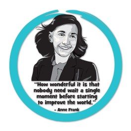 Anne Frank Wall Graphic Circle