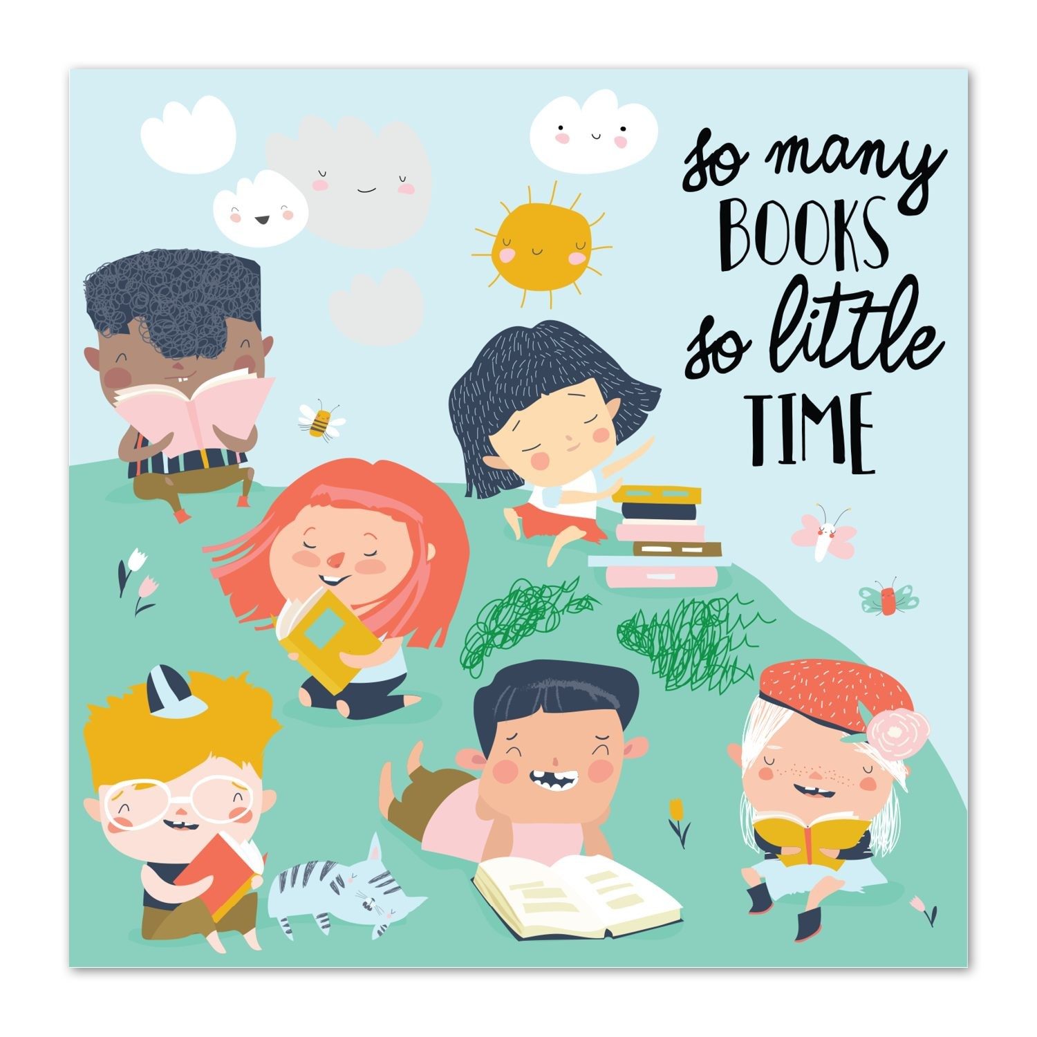 So Many Books Wall Graphic Square