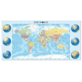 World Map (Globe) Wall Graphic Mural (Small)