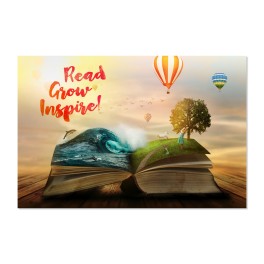 Read, Grow, Inspire Wall Graphic Mural (Removable)