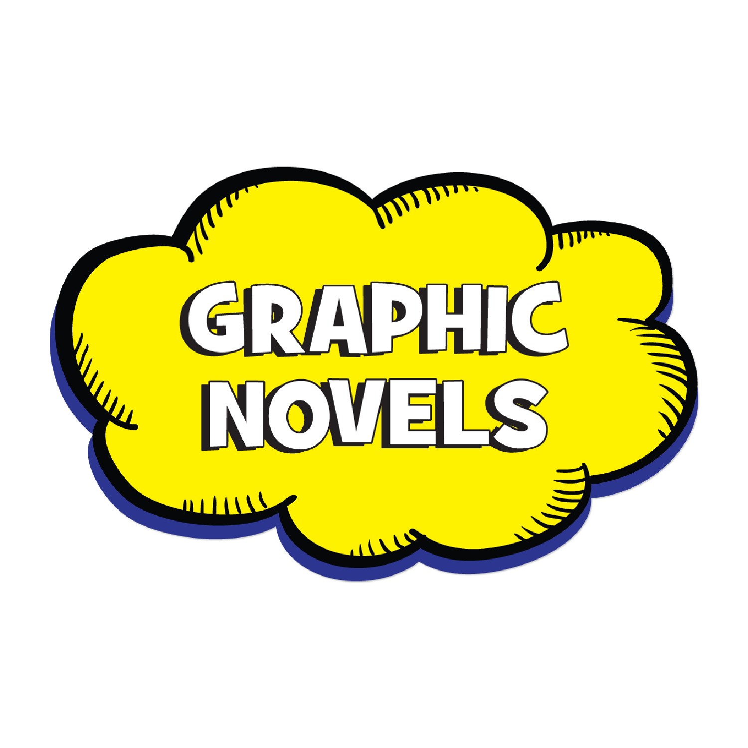 Graphic Novels (Cloud) Wall Graphic (Large)