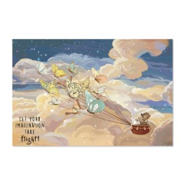 Let Your Imagination Fly Wall Graphic Mural (Removable)