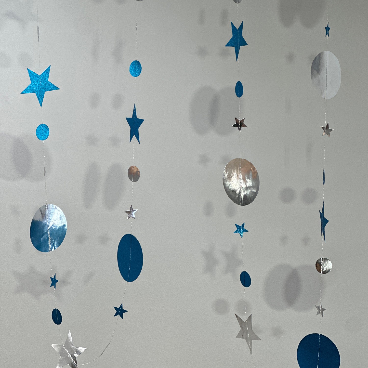 Stars and Circles Garland (Pack of Three) (Single Colour)