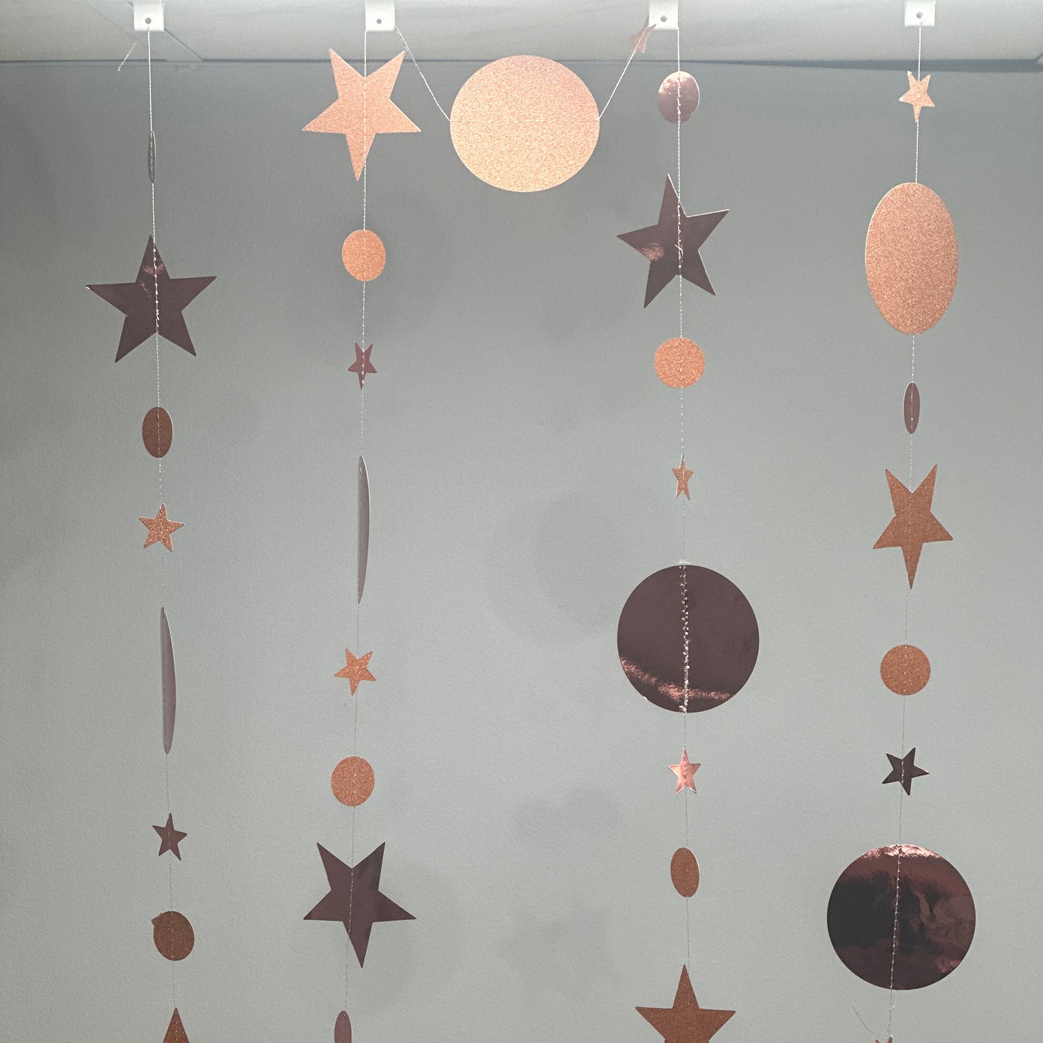 Stars and Circles Garland (Pack of Three) (Single Colour)