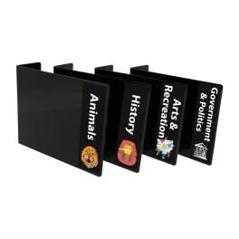 Junior Non Fiction Genre Acrylic Collection Divider Starter Pack (single-sided) (Black)