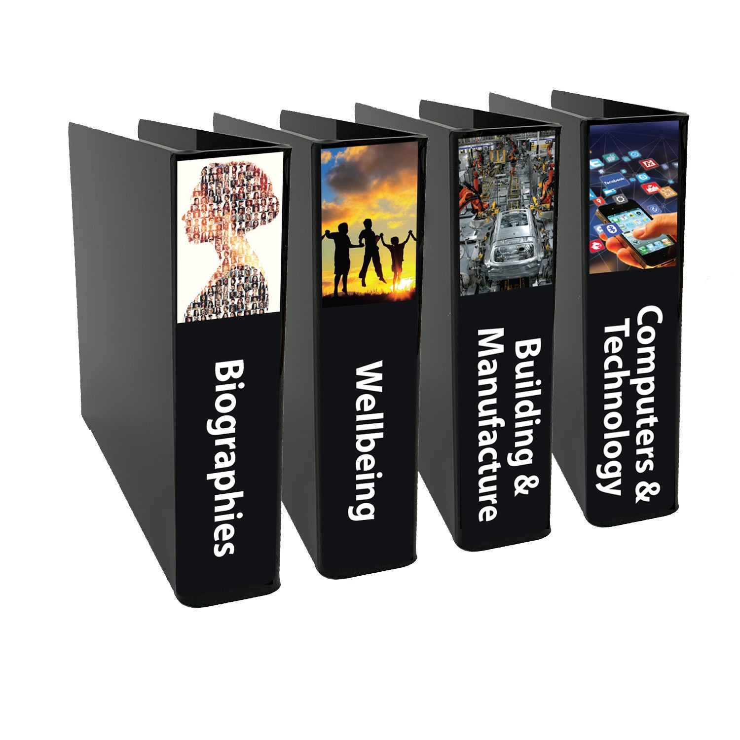 Senior Non Fiction Genre Slimline Divider Starter Pack 200mm (Black)