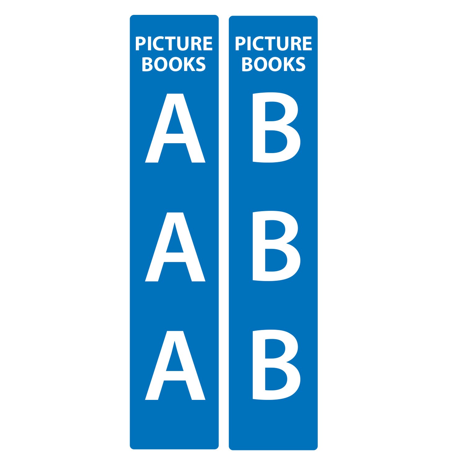 Picture Book (Title) Slim Sticky Back Signs 250mm (h)