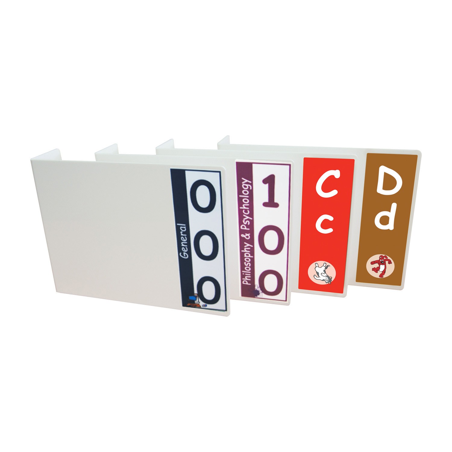 Junior Fiction and Non Fiction Acrylic Collection Divider Starter Pack (single-sided)