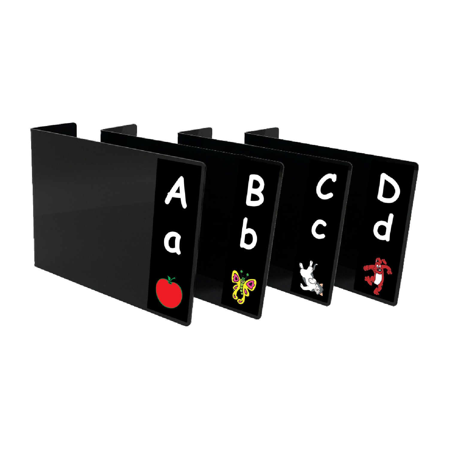 Junior Fiction Acrylic Collection Divider Starter Pack (single-sided) (Black)