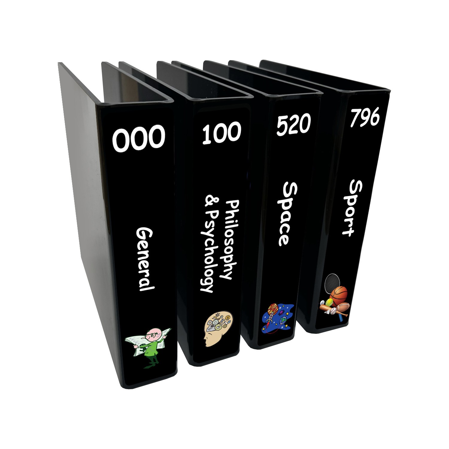 Junior Expanded Non Fiction Slimline Divider Starter Pack 250mm (Black)