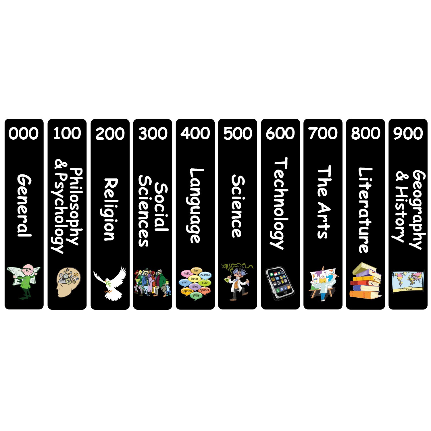 Junior Expanded Non Fiction Slimline Divider Starter Pack 250mm (Black)