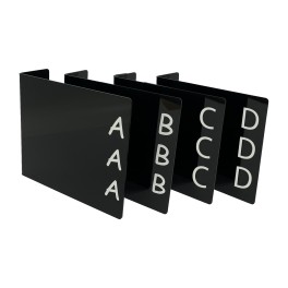 Fiction Acrylic Collection Divider Starter Pack (single-sided) (Black)