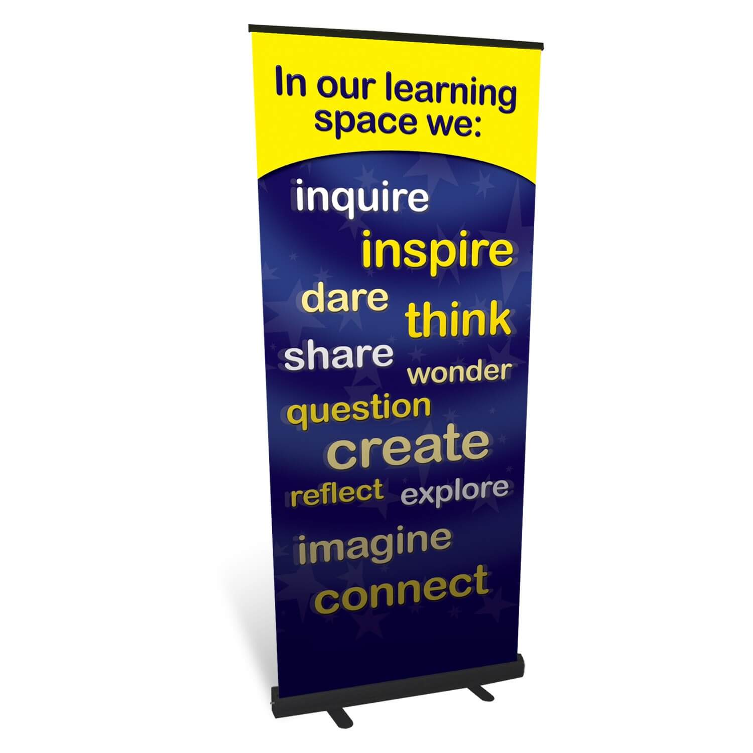 Our Learning Space Roll Up Banner (Yellow)