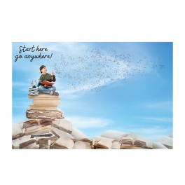 Start Here Go Anywhere Wall Graphic Mural (Removable)