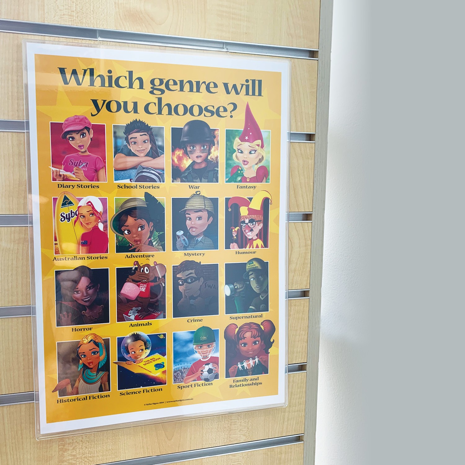 Acrylic Slatwall Sign Holder A4 (Portrait)