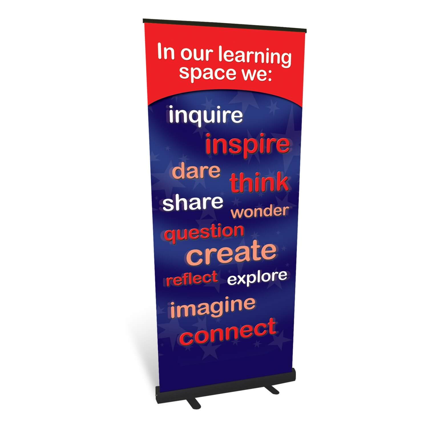Our Learning Space Roll Up Banner (Red)