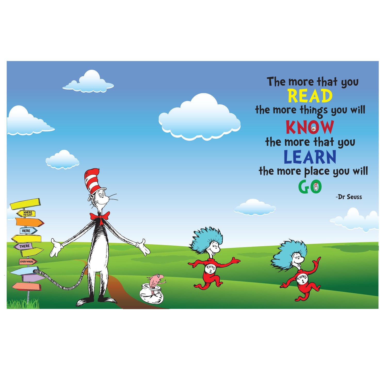 Dr Seuss Wall Graphic Mural