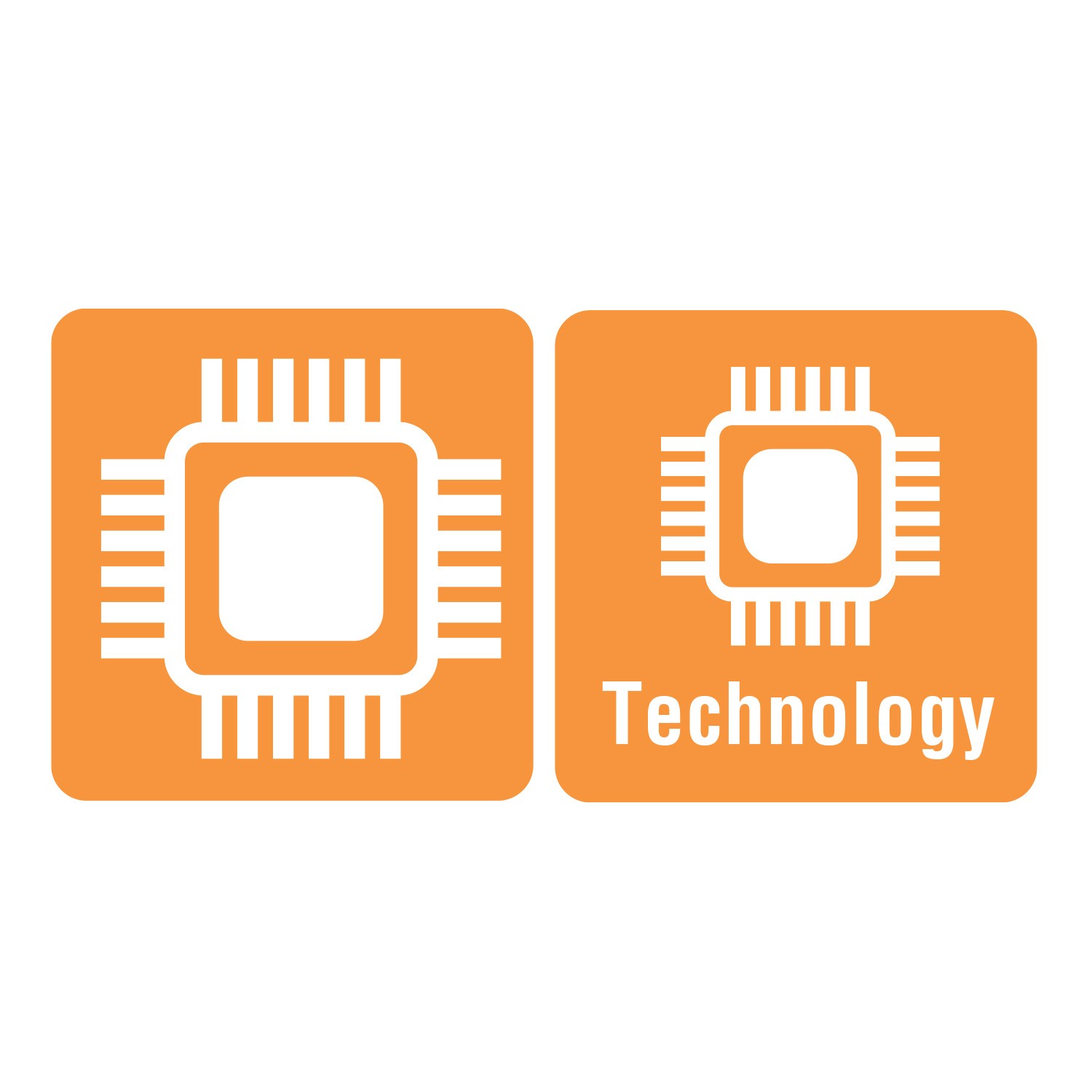 100 Icon Technology Spine Labels