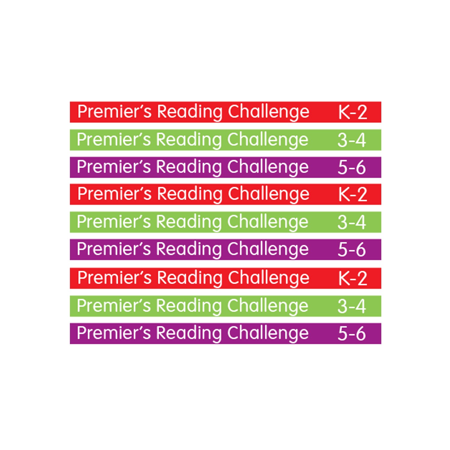 PRC Shelf Labels K-6 (17mm)