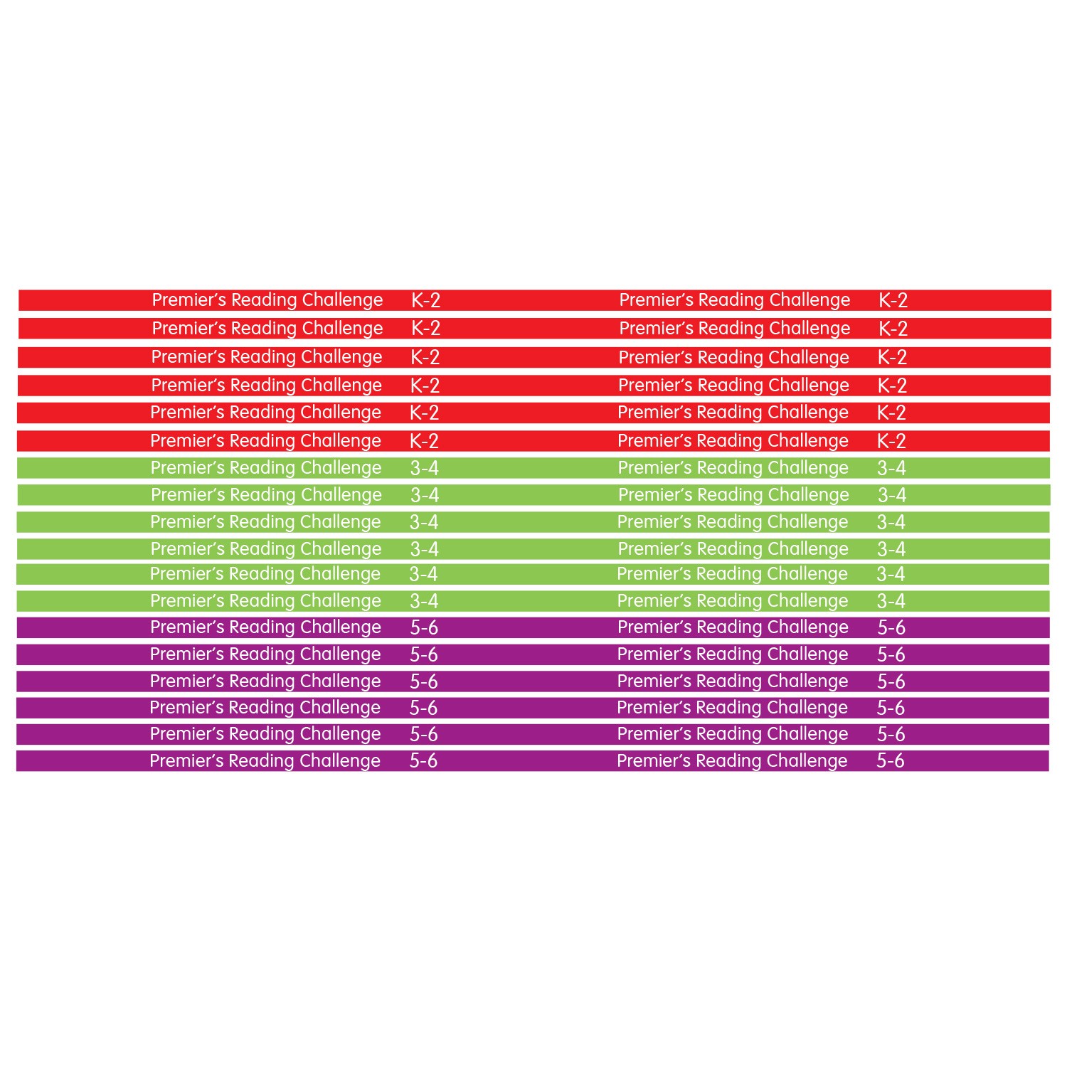 PRC Shelf Label Strips K-6 (26mm)