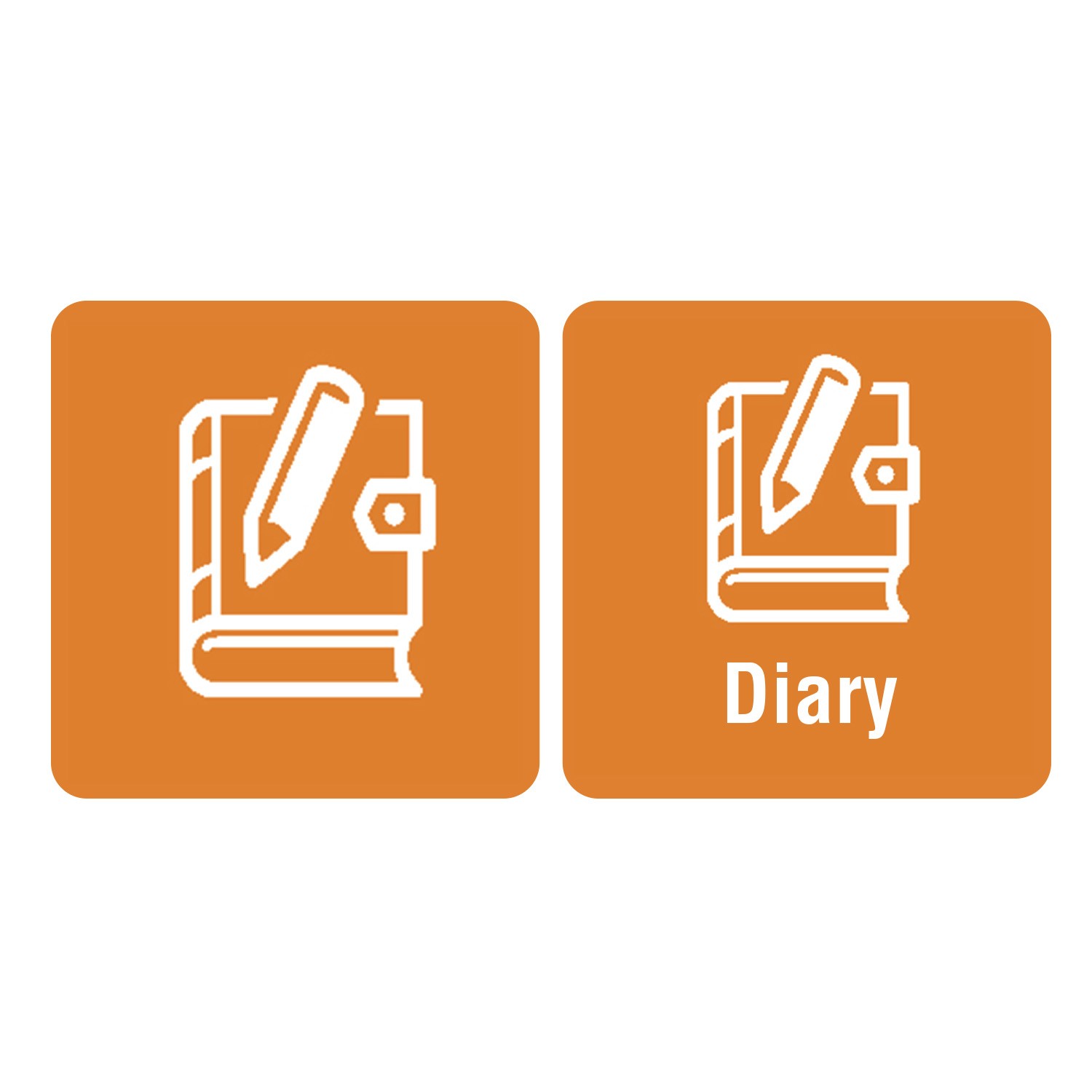 100 Icon Diary Spine Labels