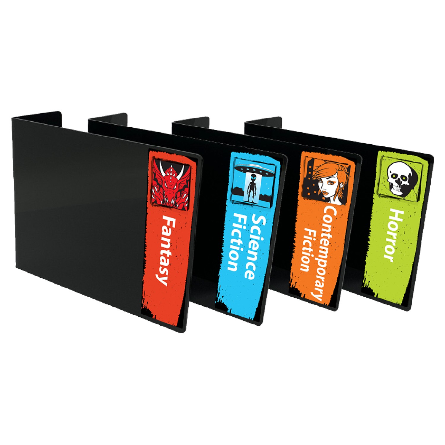 Senior Genre Acrylic Collection Divider Starter Pack (double-sided) (Black)
