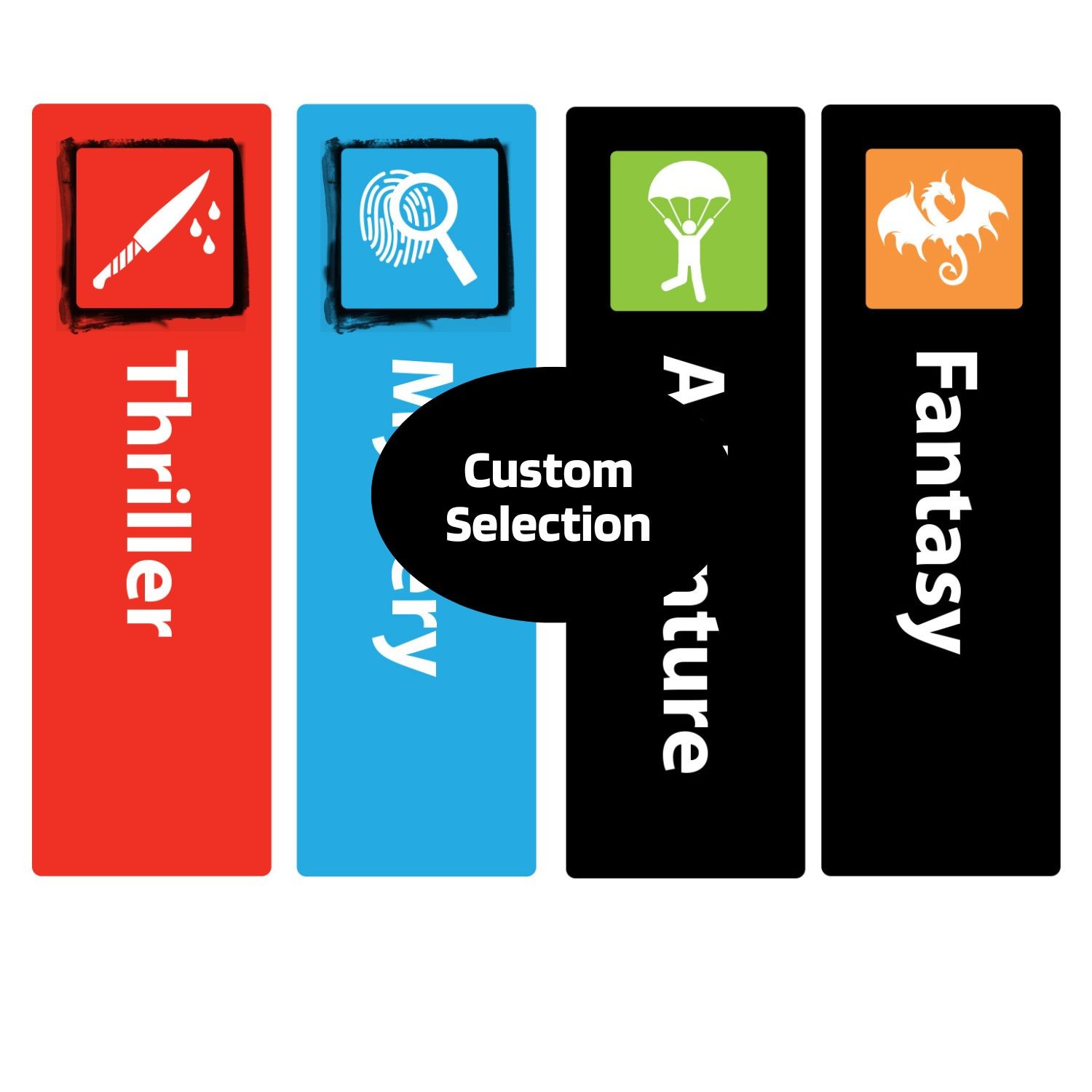 Icon Genre Sticky Back Signs (Custom Selection)