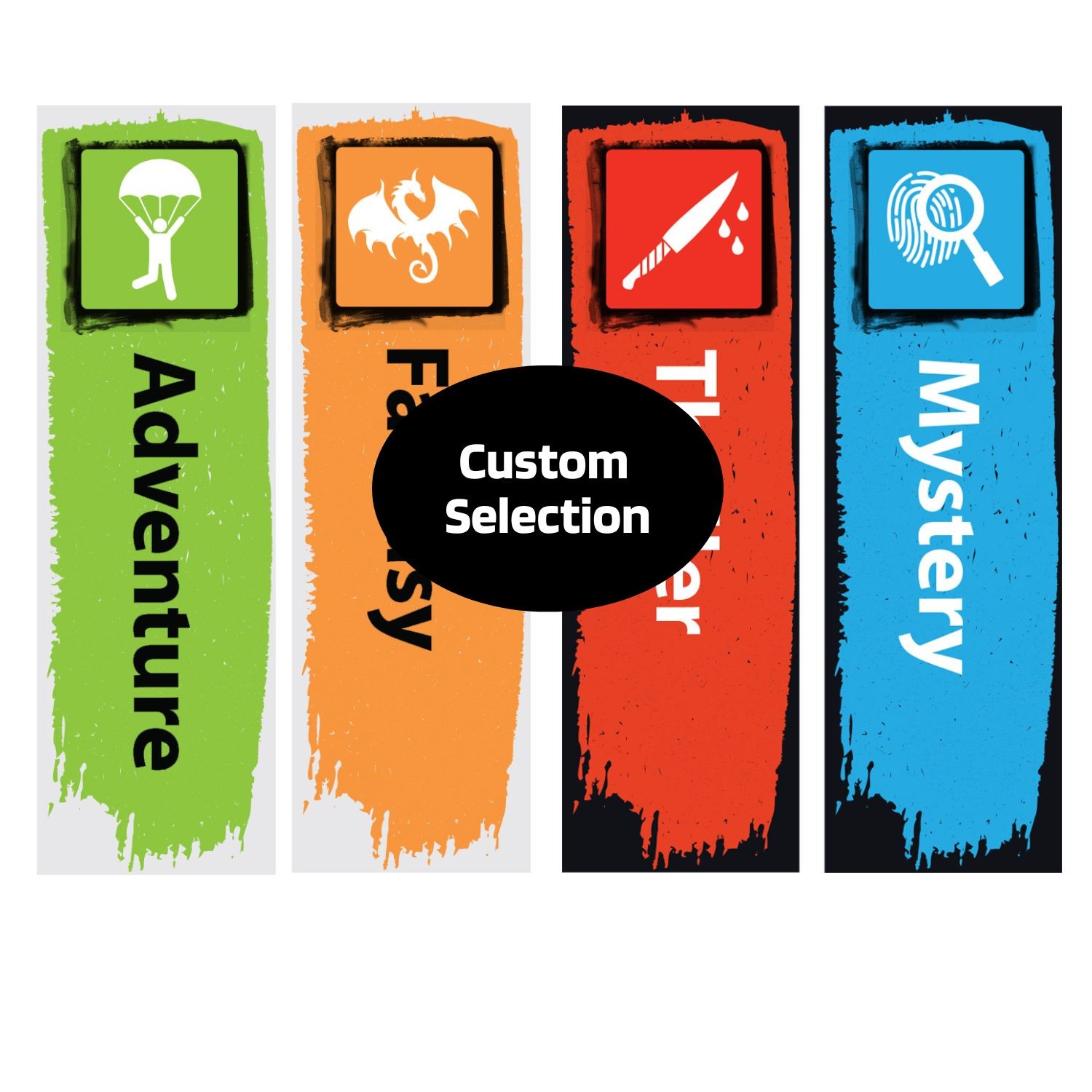 Icon Genre Sticky Back Signs (Design 1) (Custom Selection)