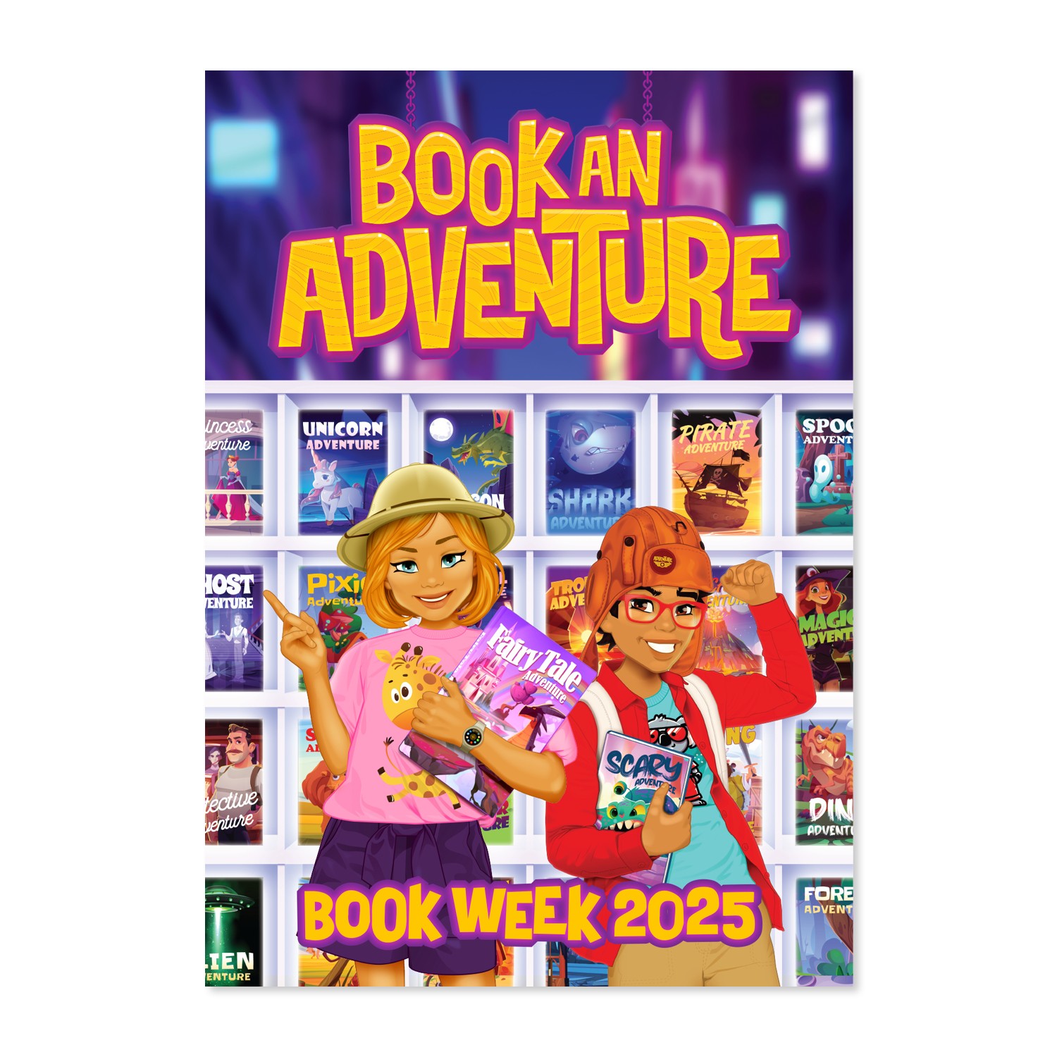 Book an Adventure Wall Graphic Portrait (Junior)