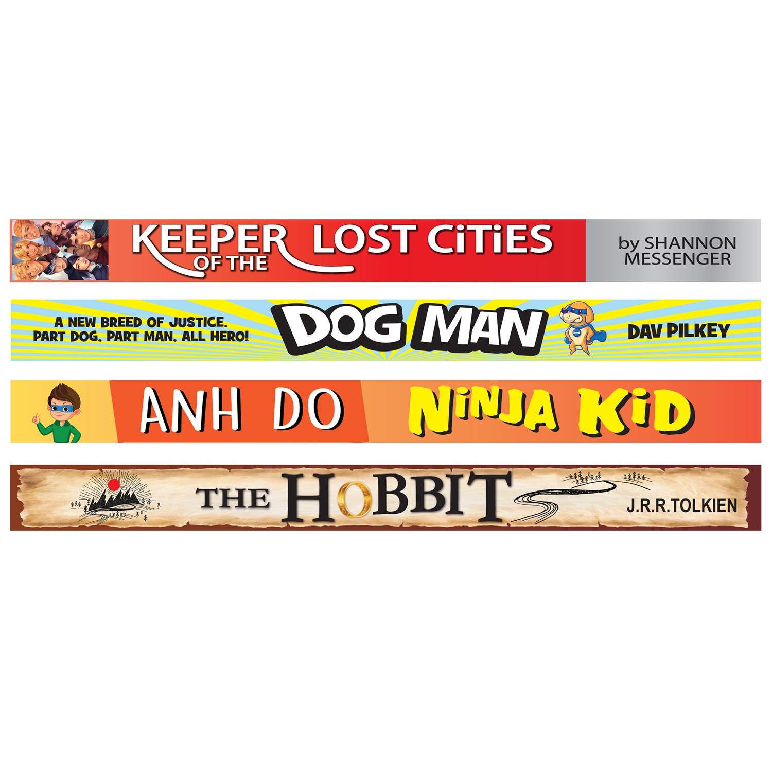 Book Spine Wall Graphics Set 8