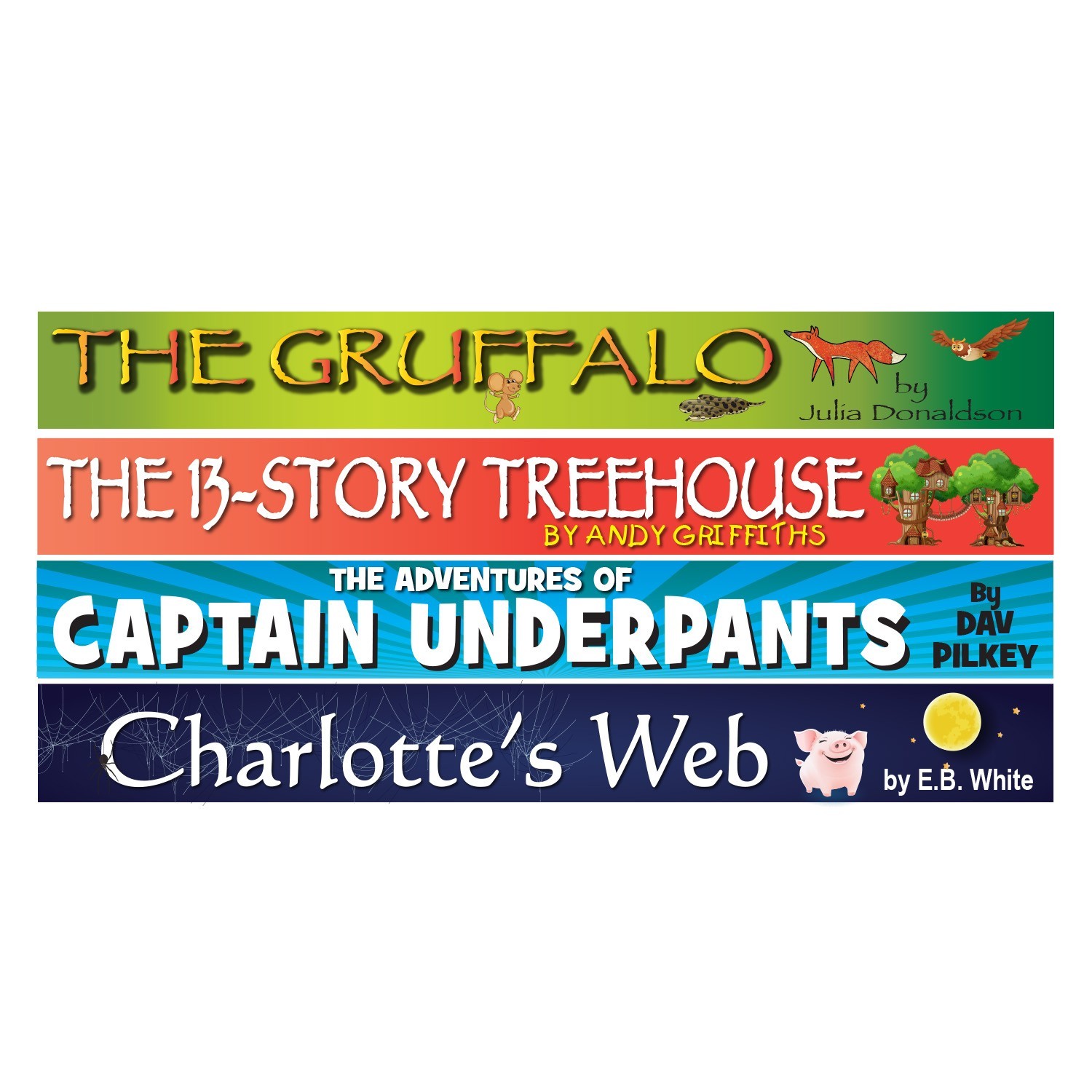 Book Spine Wall Graphics Set 3