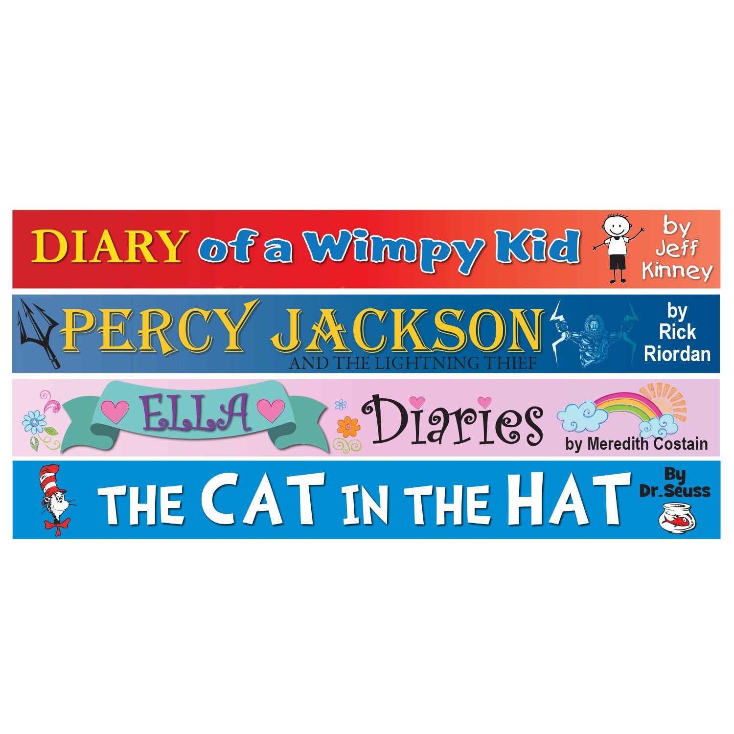 Book Spine Wall Graphics Set 2