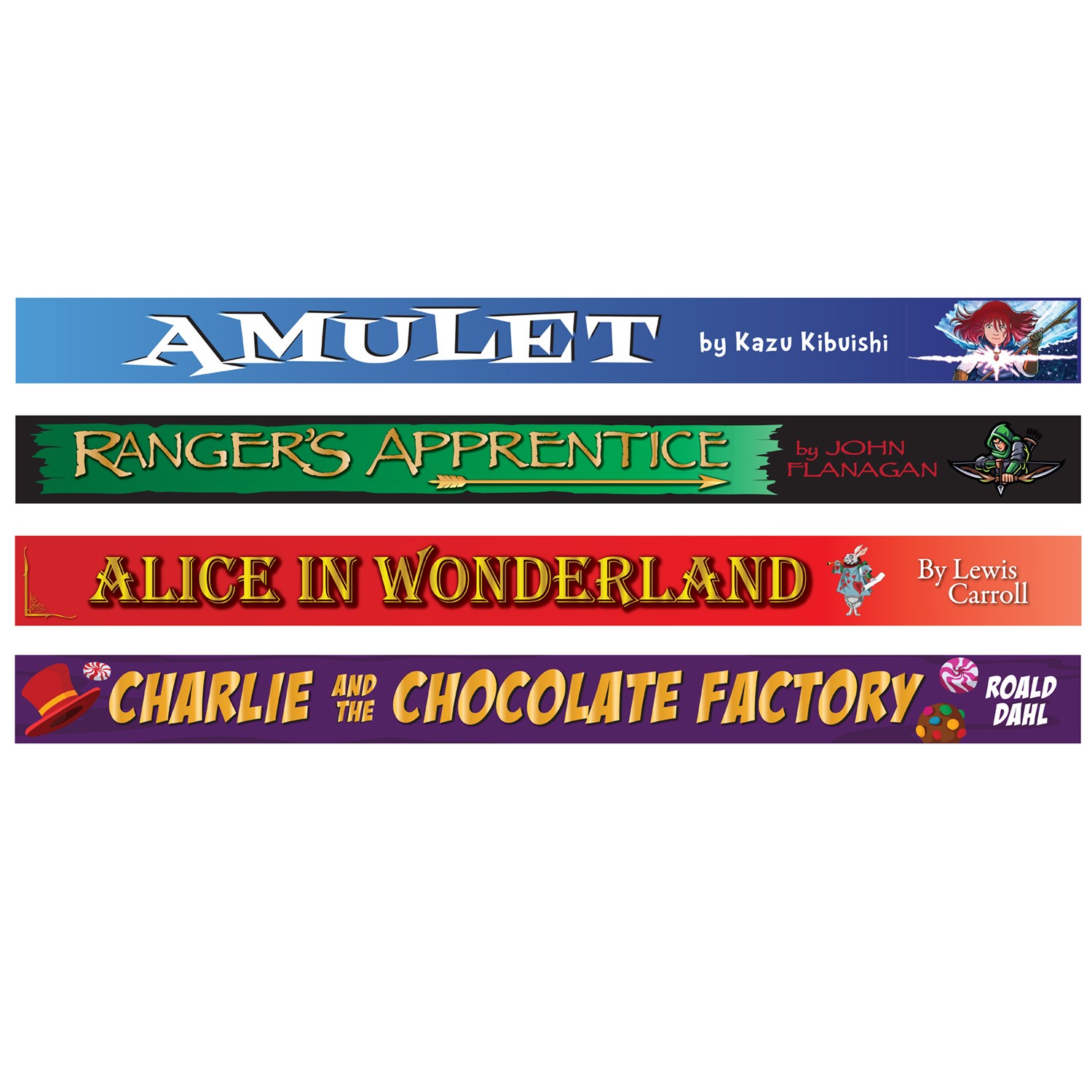 Book Spine Wall Graphics Set 7