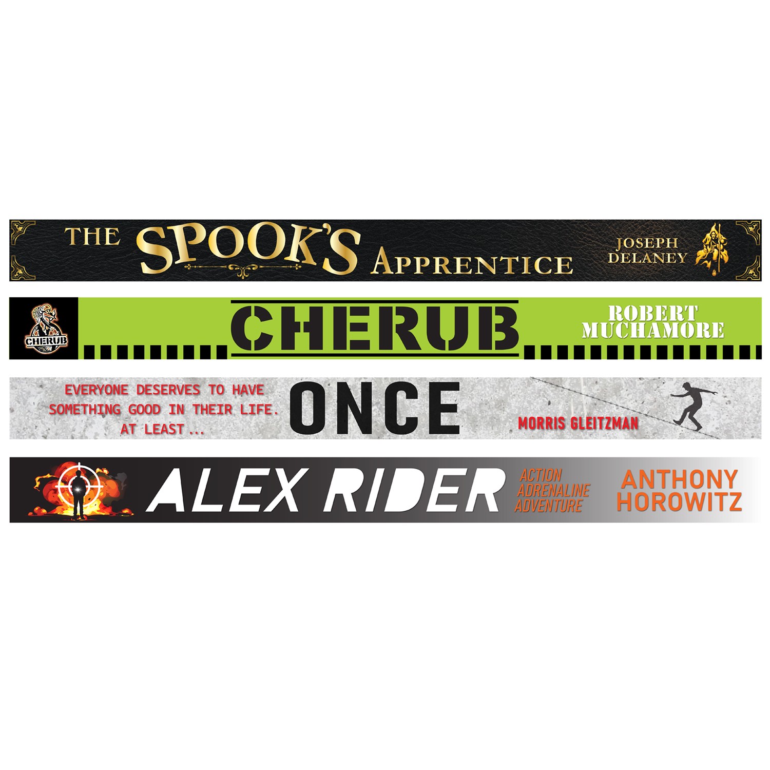 Book Spine Wall Graphics Set 4 (Senior) - 1500 x 145mm