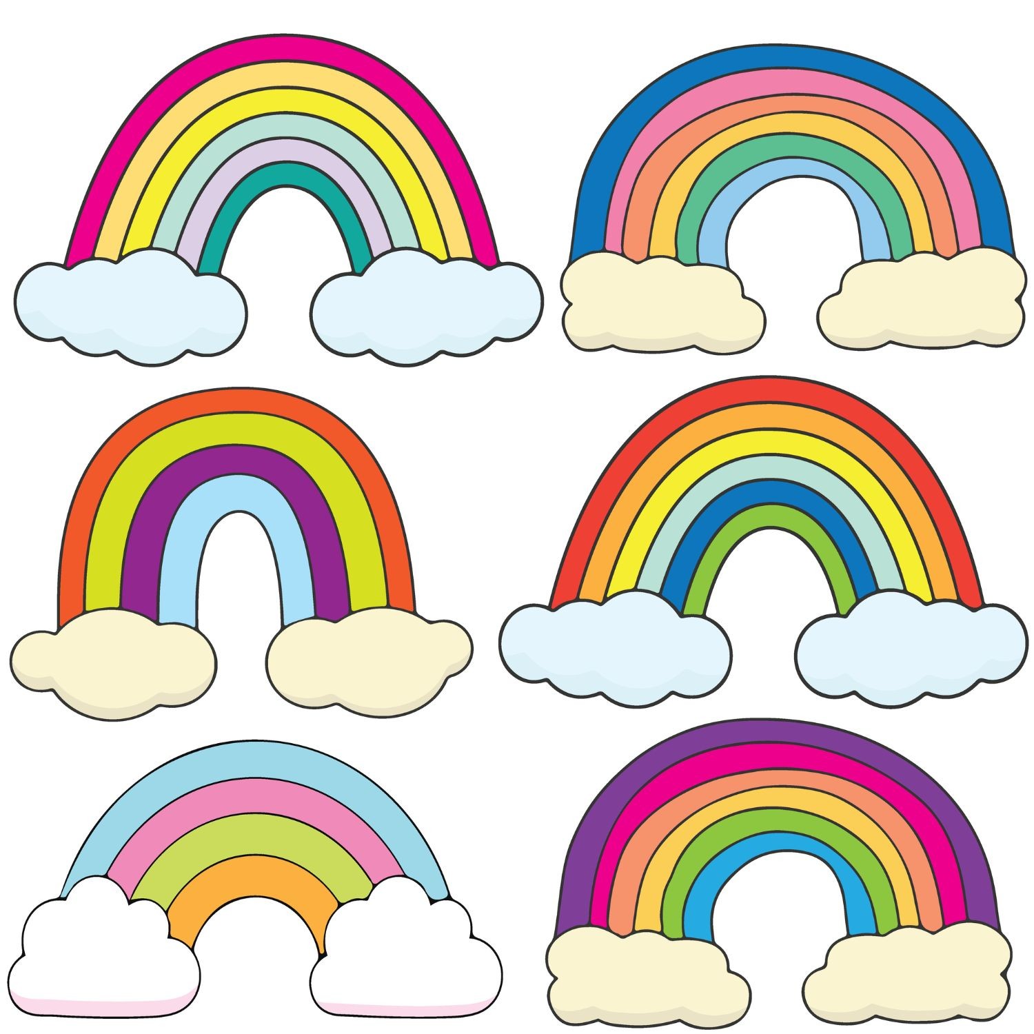 Rainbow Design Transparent Window Graphics