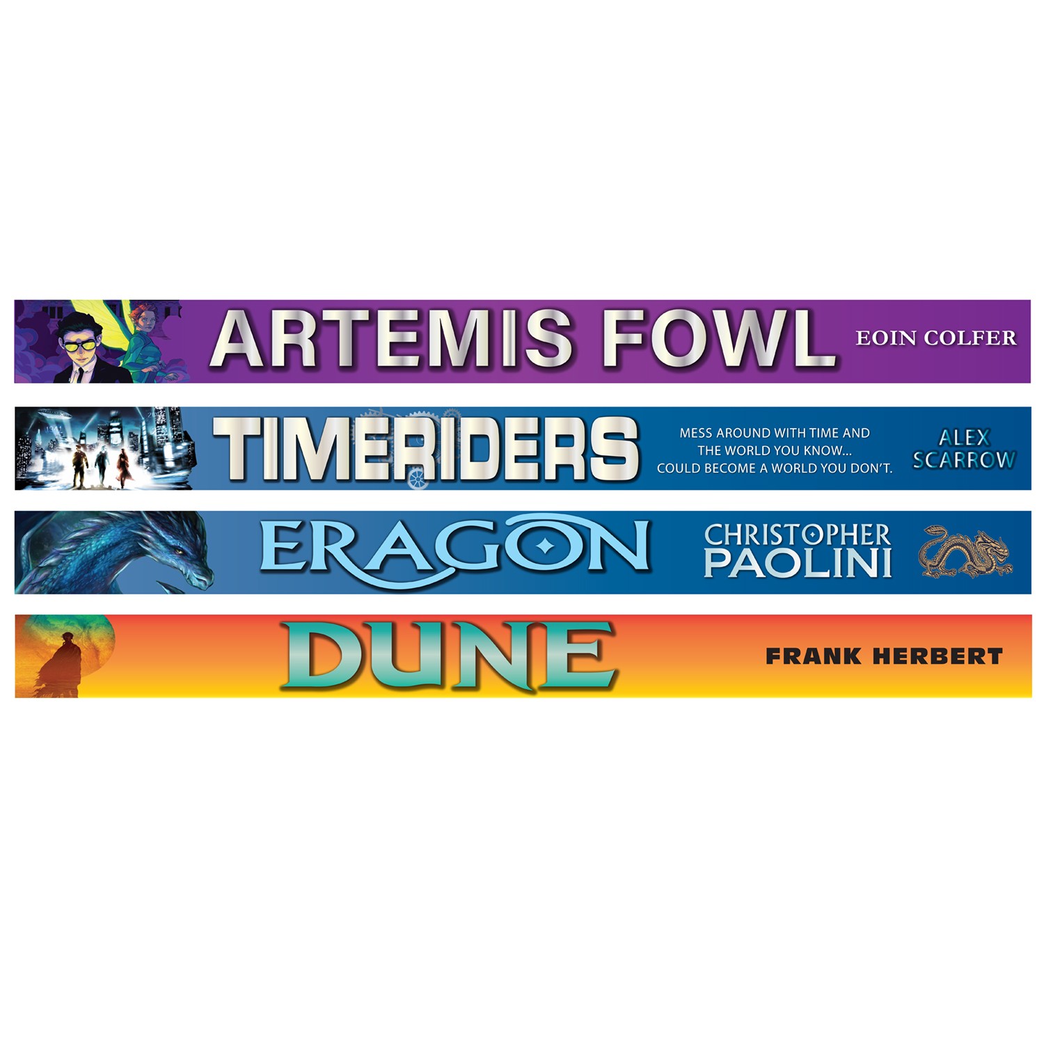 Book Spine Wall Graphics Set 3 (Senior) - 1500 x 145mm