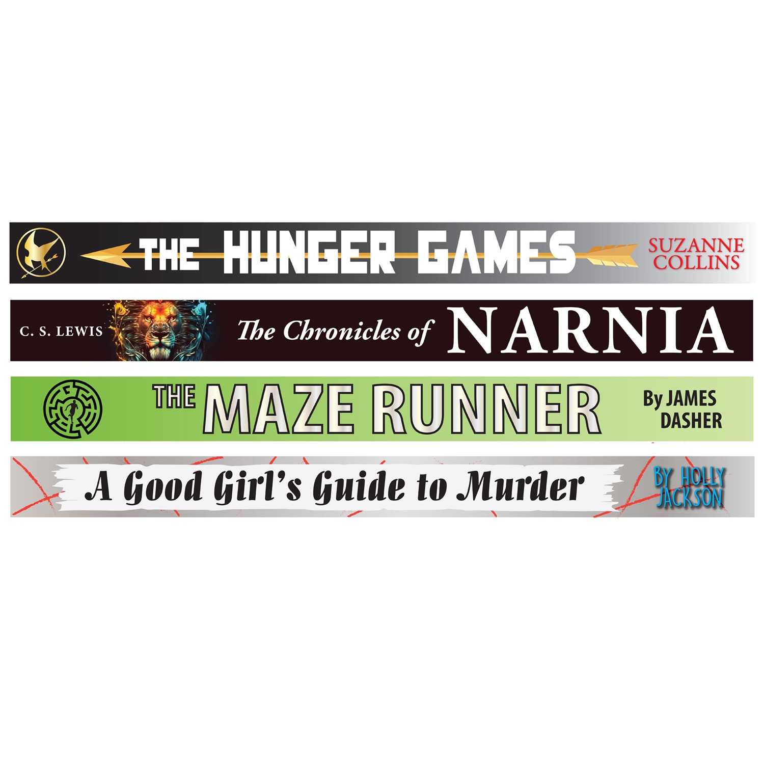 Book Spine Wall Graphics Set 1 (Senior)