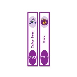 Slim Expanded Non Fiction Sticky Back Signs Set 3 Design 3 250mm h (Colour Coded)