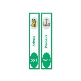 Slim Expanded Non Fiction Sticky Back Signs Set 1 Design 3 250mm h (Colour Coded)