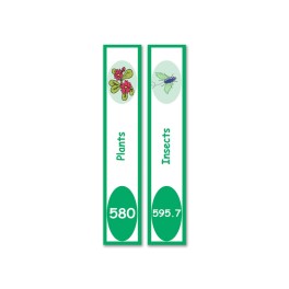 Slim Expanded Non Fiction Sticky Back Signs Set 2 Design 3 250mm h (Colour Coded)