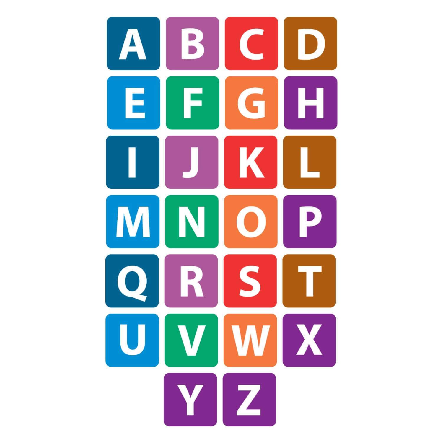100 Alphabet Spine Labels (Individual Letters)