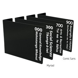 Basic Non Fiction Acrylic Collection Divider Starter Pack (Black) (Maori)