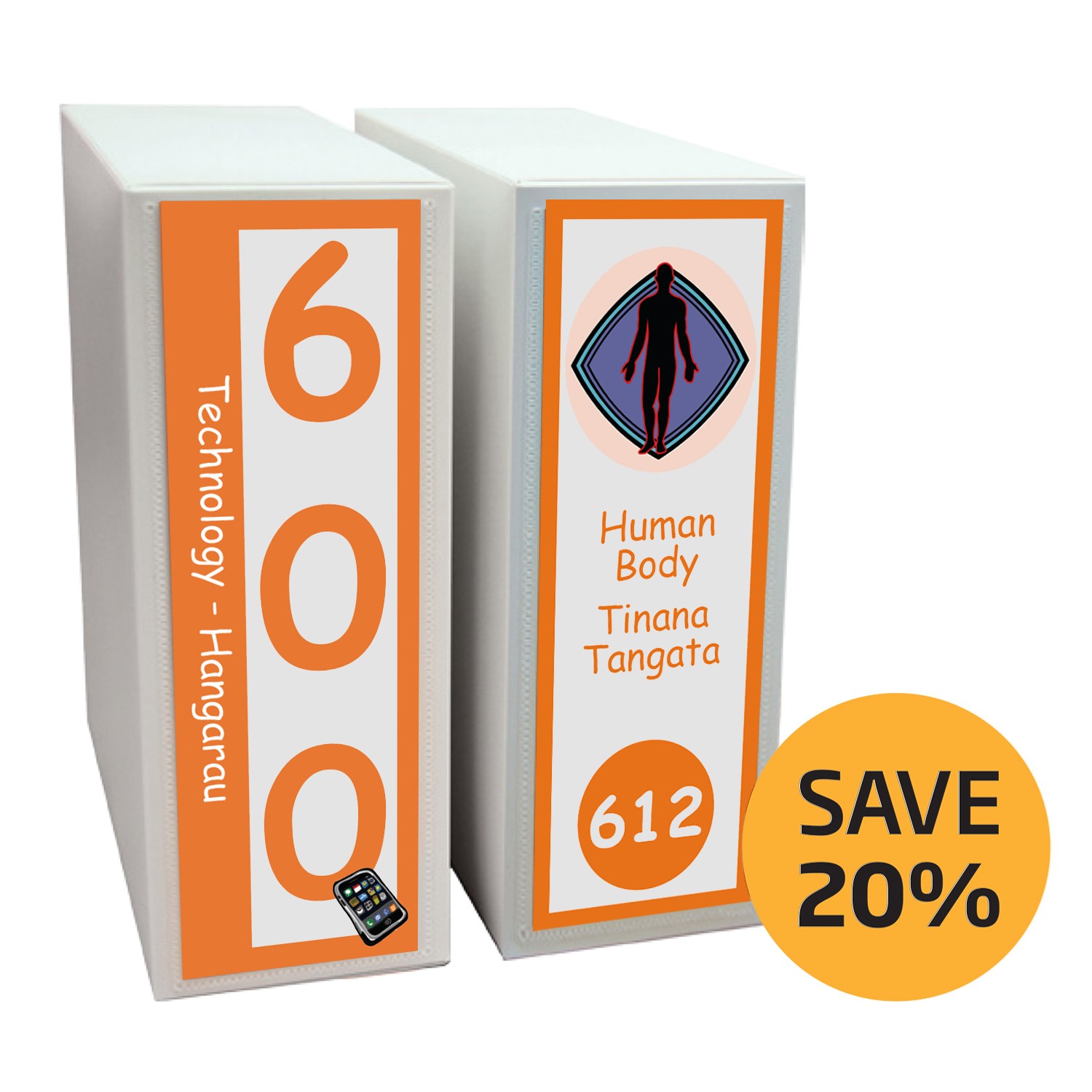 Expanded Non Fiction Shelf Divider Starter Pack 250mm (Maori)