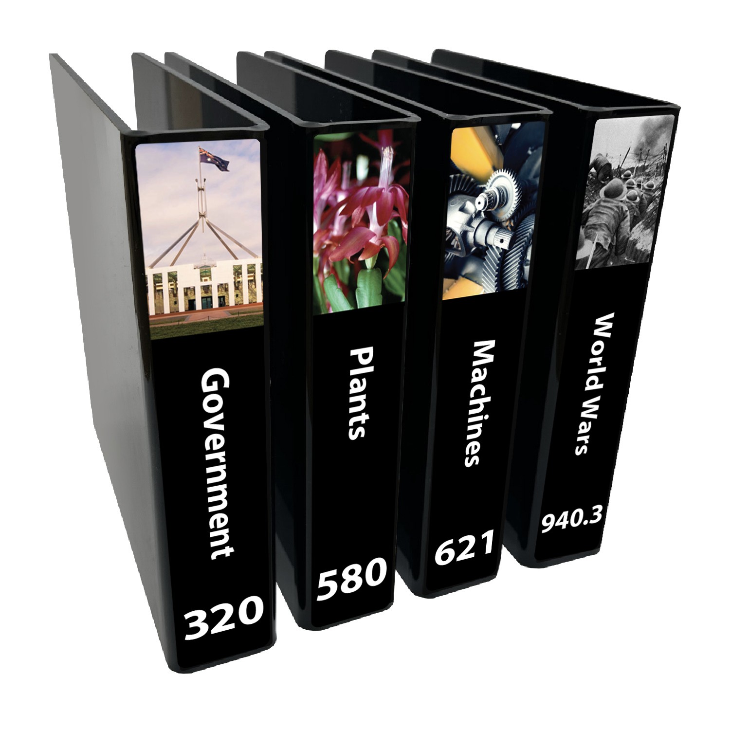 Senior Expanded Non Fiction Slimline Divider Pack Set 2 250mm (Black)