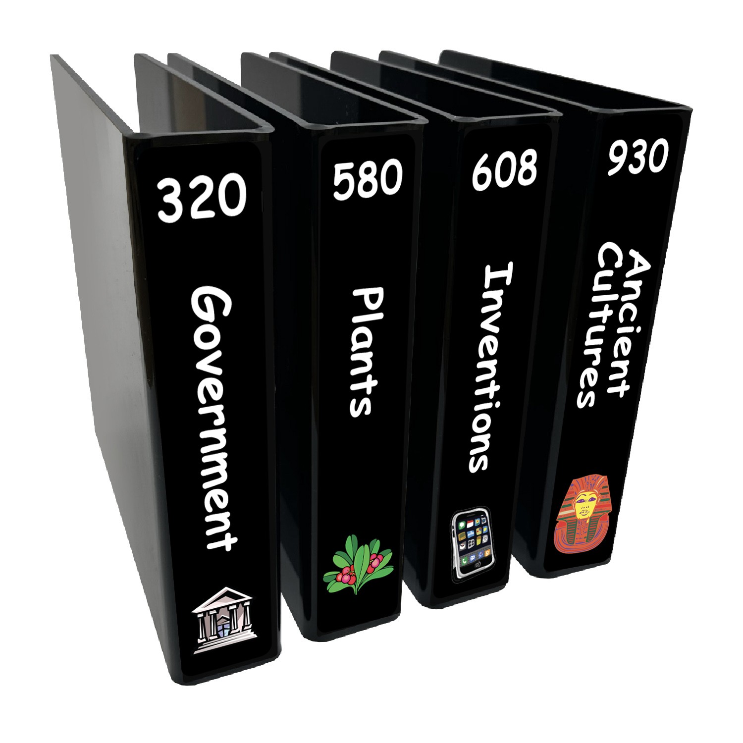 Junior Expanded Non Fiction Slimline Divider Pack Set 2 250mm (Black)