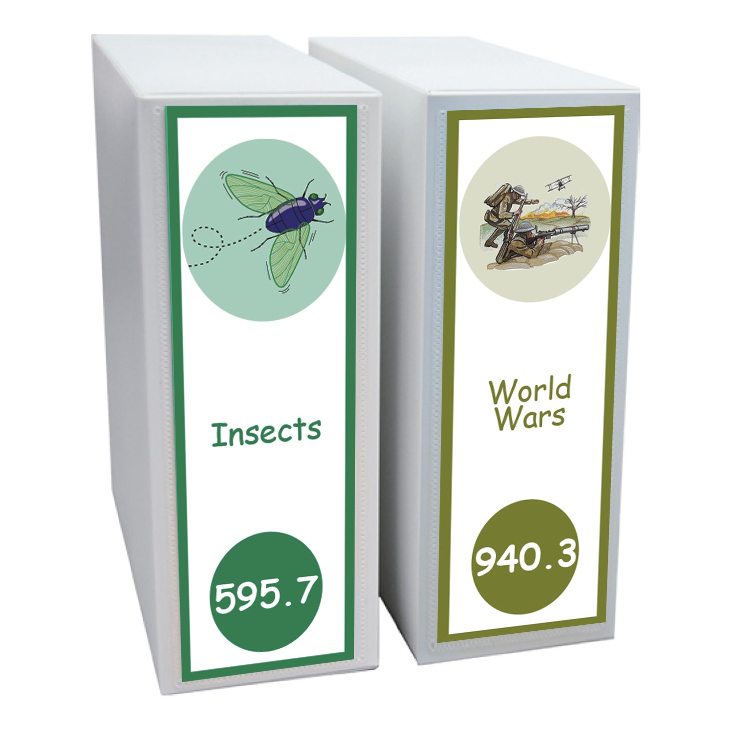 Expanded Non Fiction Shelf Divider Pack Set 2 200mm