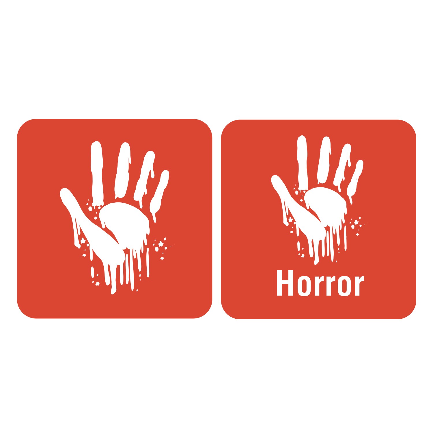 100 Icon Horror Spine Labels